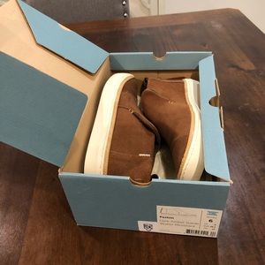 Dark Amber (Brown) Suede TOMS Slip-ons